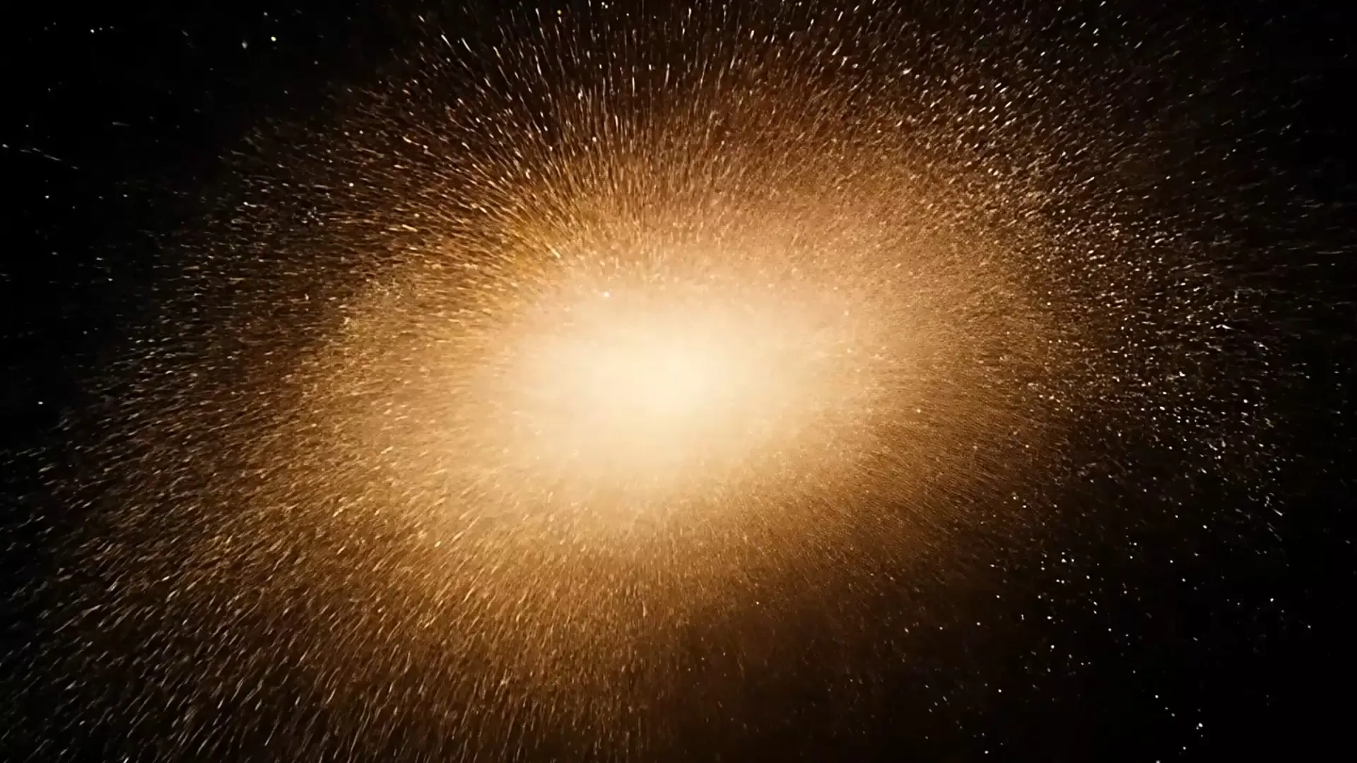 Explosive Golden Particle Burst Overlay for Logo Animations